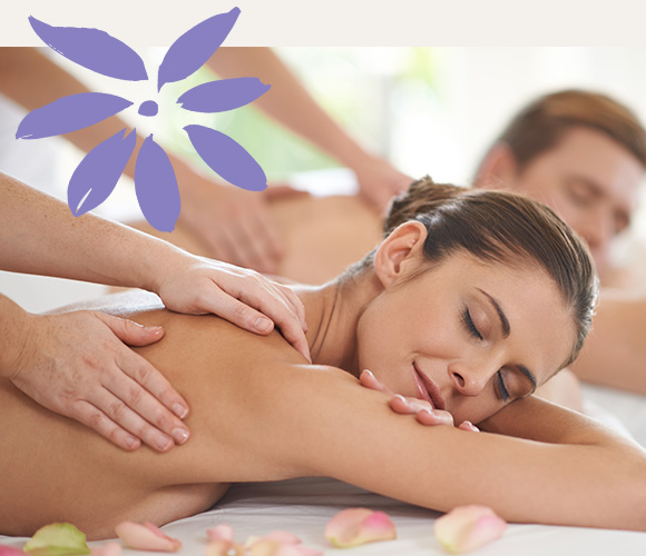 a woman and man enjoying a sleep massage